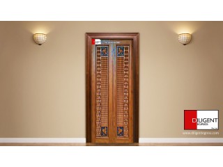 Teak door double Leaf Matt WA-DCD-01